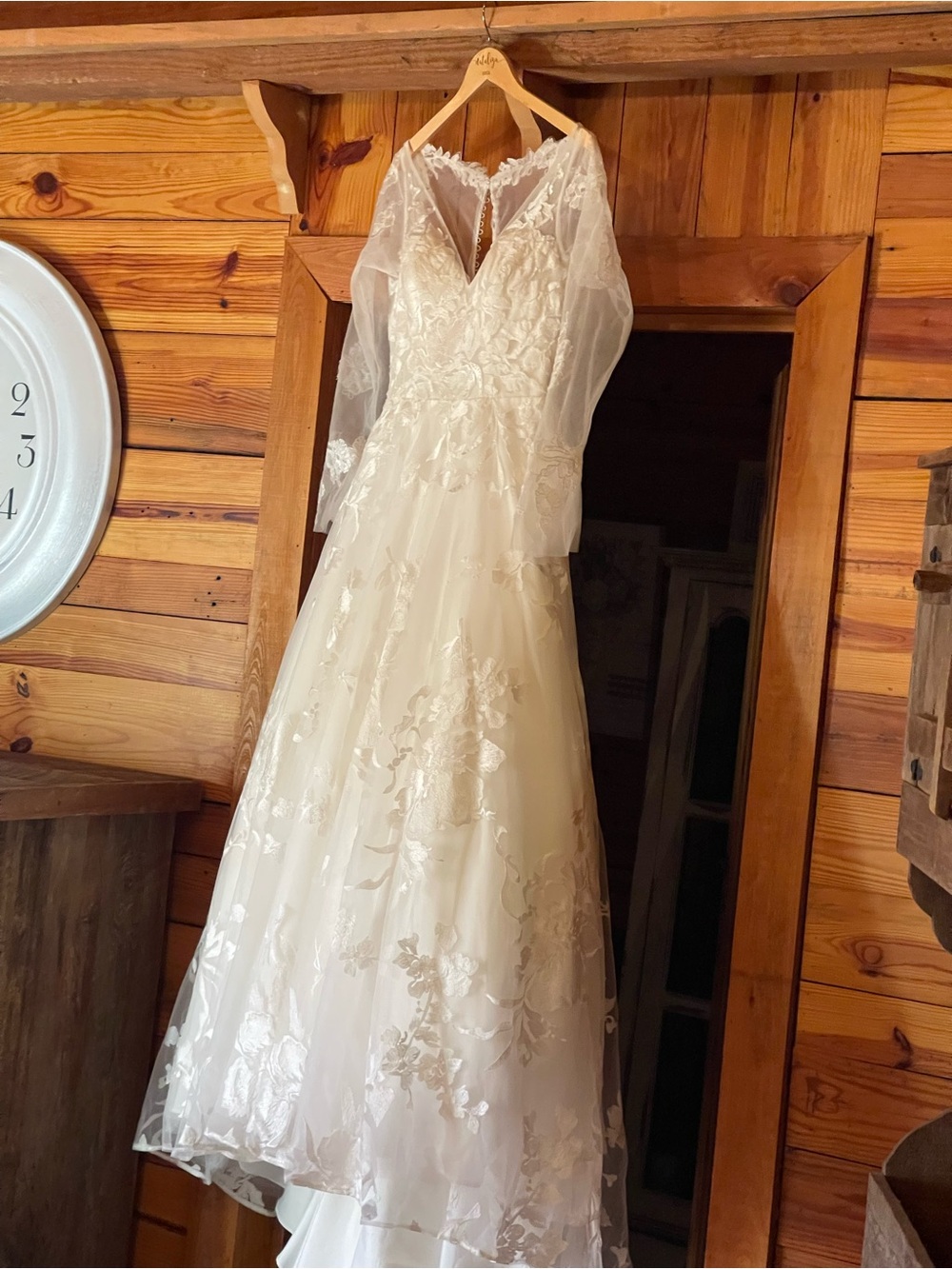 Maggie Sottero Ivory Floral Lace A-Line Wedding Gown